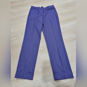 Ann Taylor- Eva Purple Houndstooth Straight Leg Dress Pants, Classy, Size 6 Tall
